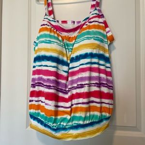 Lands End Beautiful Multiple Colors Tankini Size W24 With built in bra